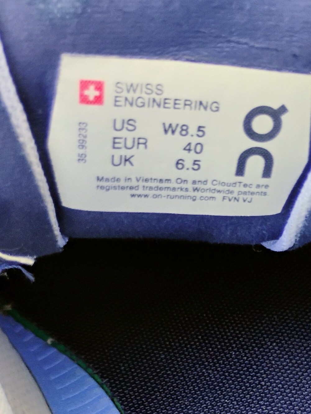 On Cloudflow Marina Blue White Running Shoes Gorpcore Sporty Athleisure - 8.5 - Picture 13 of 15
